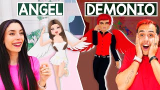 RETO ANGEL VS DEMONIO EN DRESS TO IMPRESS! LYNA Y CHOCOBLOX ROBLOX