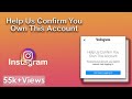 How to fix *HELP US CONFIRM YOU OWN THIS ACCOUNT PROBLEM FIXED ON INSTAGRAM -2020