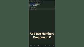 Add two numbers in C programming language.                     #explore #trending #programming