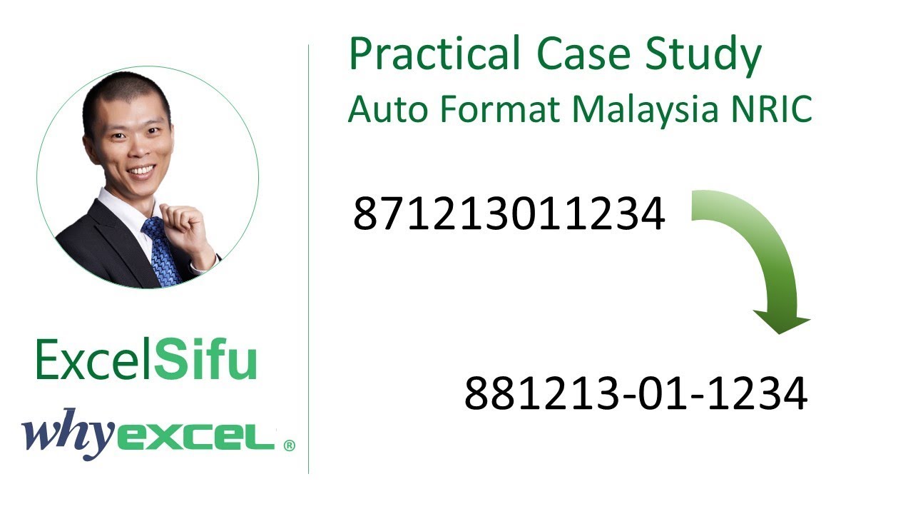 Easily Format Malaysia Ic Number In Microsoft Excel Youtube