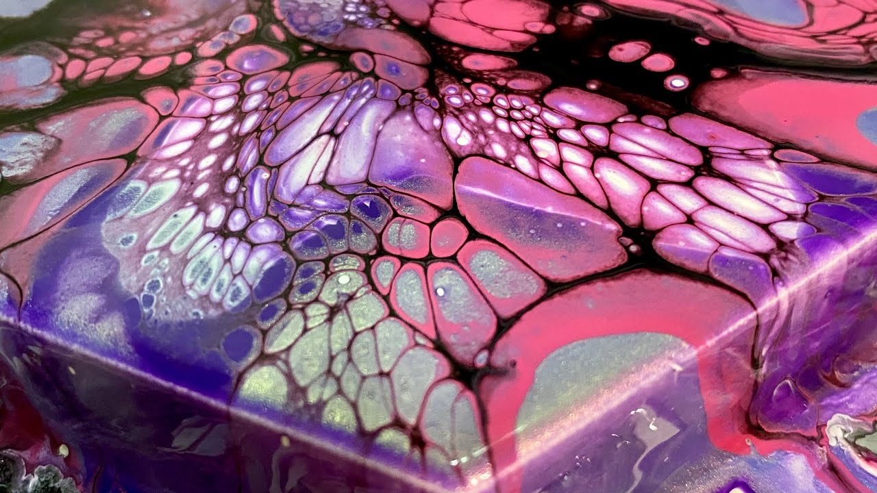 43. Amazing chameleon paint - Fluid Art - Bloom Technique - YouTube