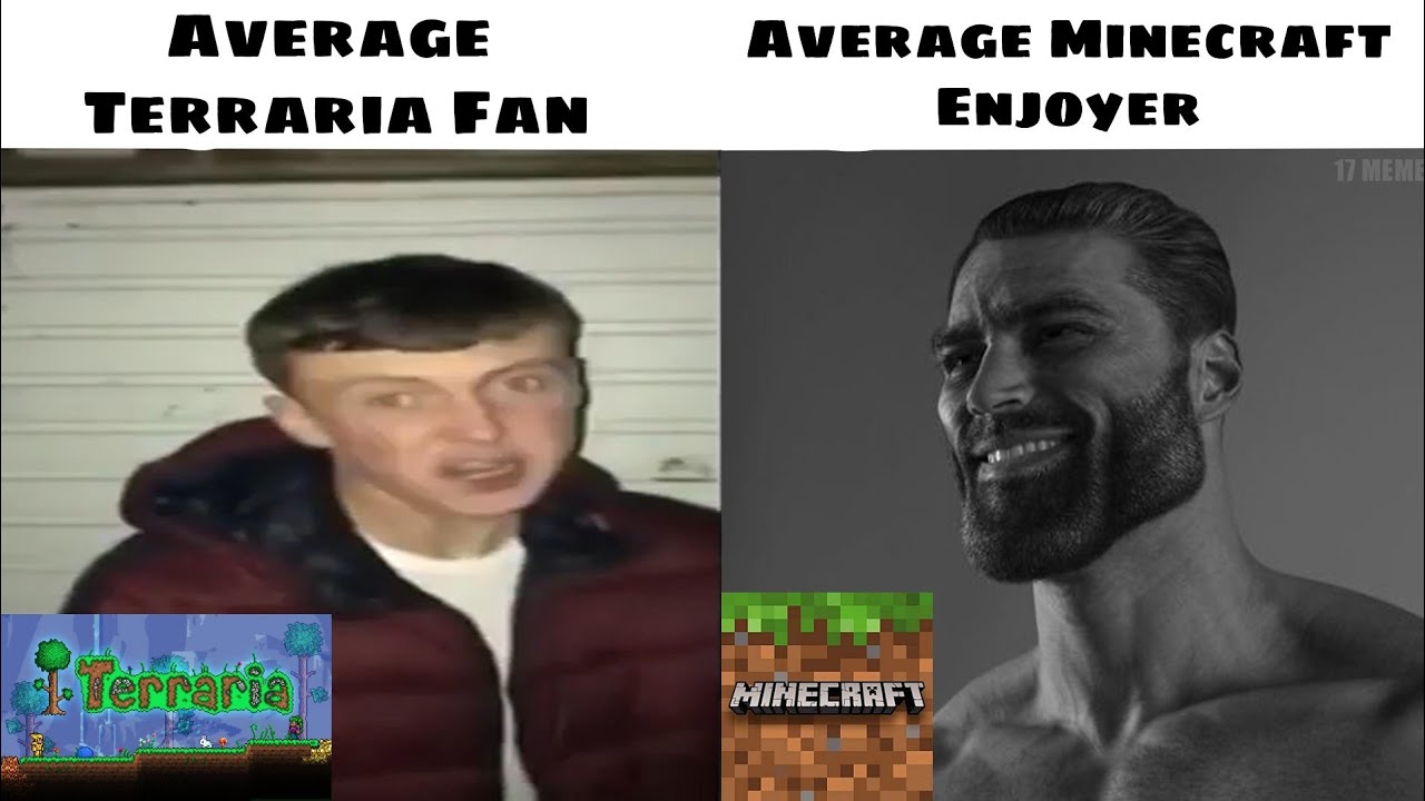 average terraria fan vs average minecraft enjoyer | Average Fan vs. Average  Enjoyer | Know Your Meme