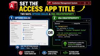 Howto Set The Application Title Of An Microsoft Access Database