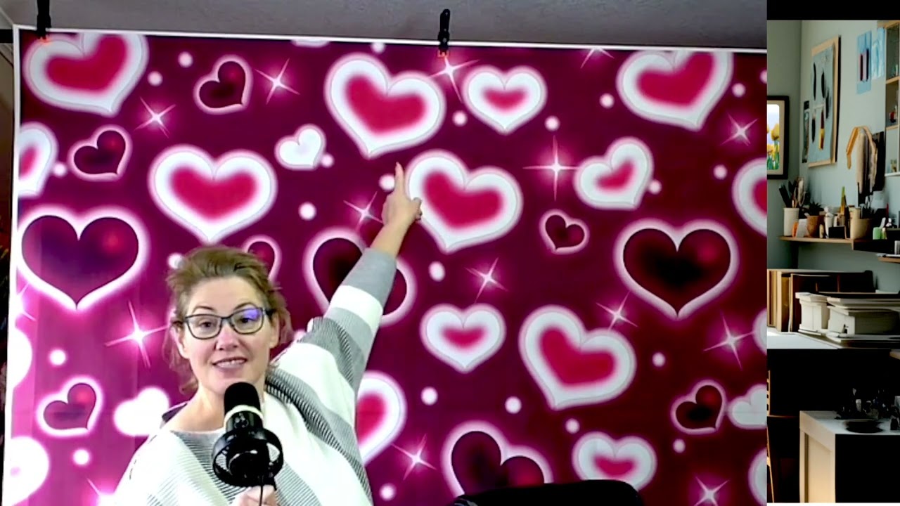 Red Heart Photo Backdrop – 90s Valentine's Day & Birthday Photography Prop