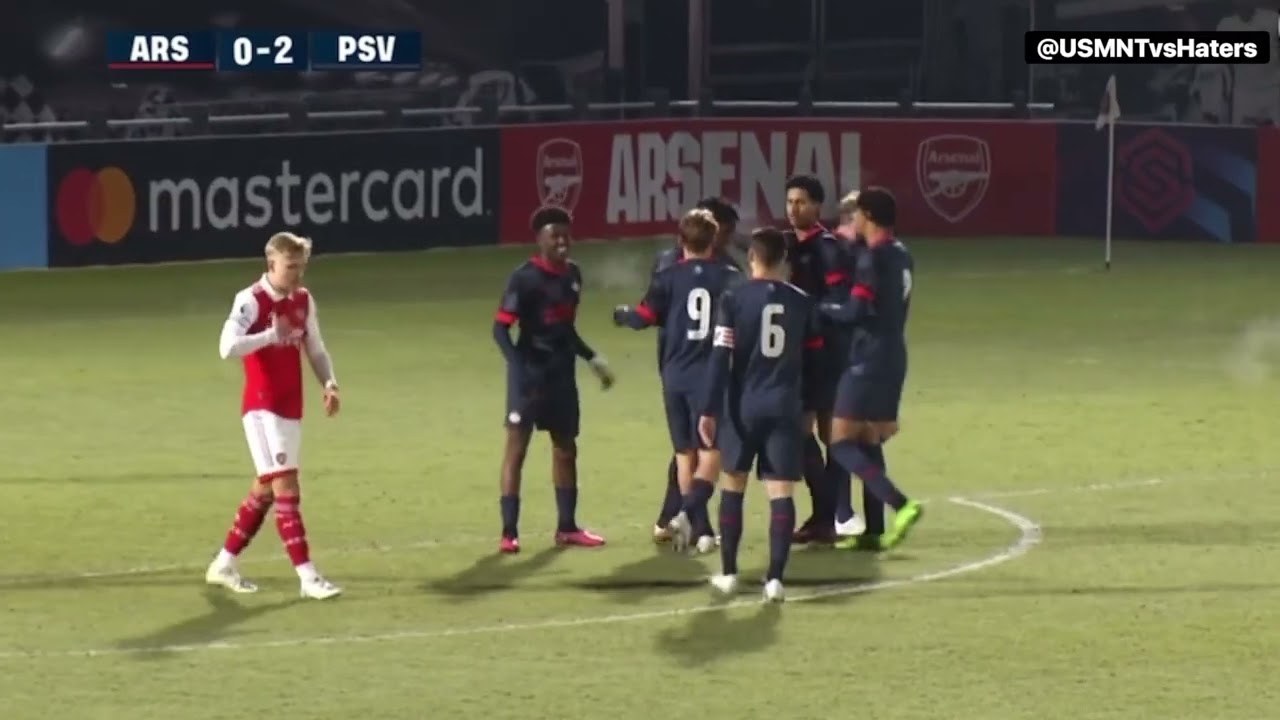 Dante Sealy goal for Jong PSV vs Arsenal U21 (2/7/23)