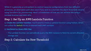 How to Automatically Update CloudWatch Alarm Thresholds Based on RDS Storage Size