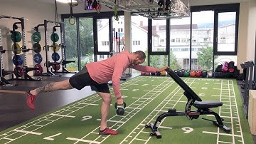 Single Arm Single Leg Contralateral DB Row