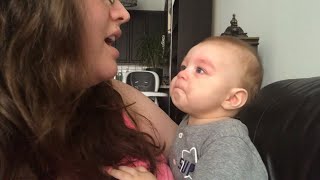 Baby Gets Emotional When Mom Sings Opera! - opera songs in disney movies