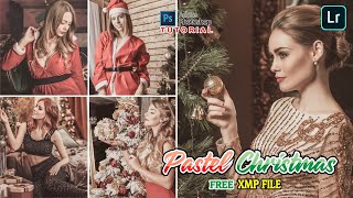 edit foto ala selebgram | filter INSTAGRAM PASTEL CHRISTMAS color preset | Photoshop Color Grading screenshot 1