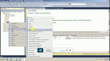 How to move Database MDF & LDF files from one Drive to other Drive ?