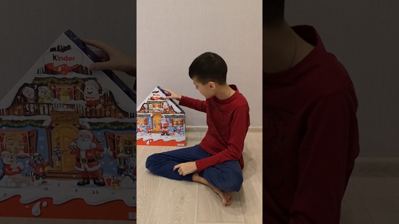 Скоро Новый год. Открываем адвент календарь Киндер. День 1
