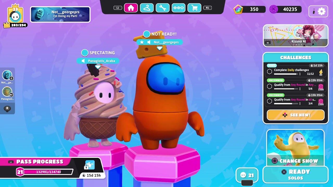 Παιζουμε fall guys kai fifa