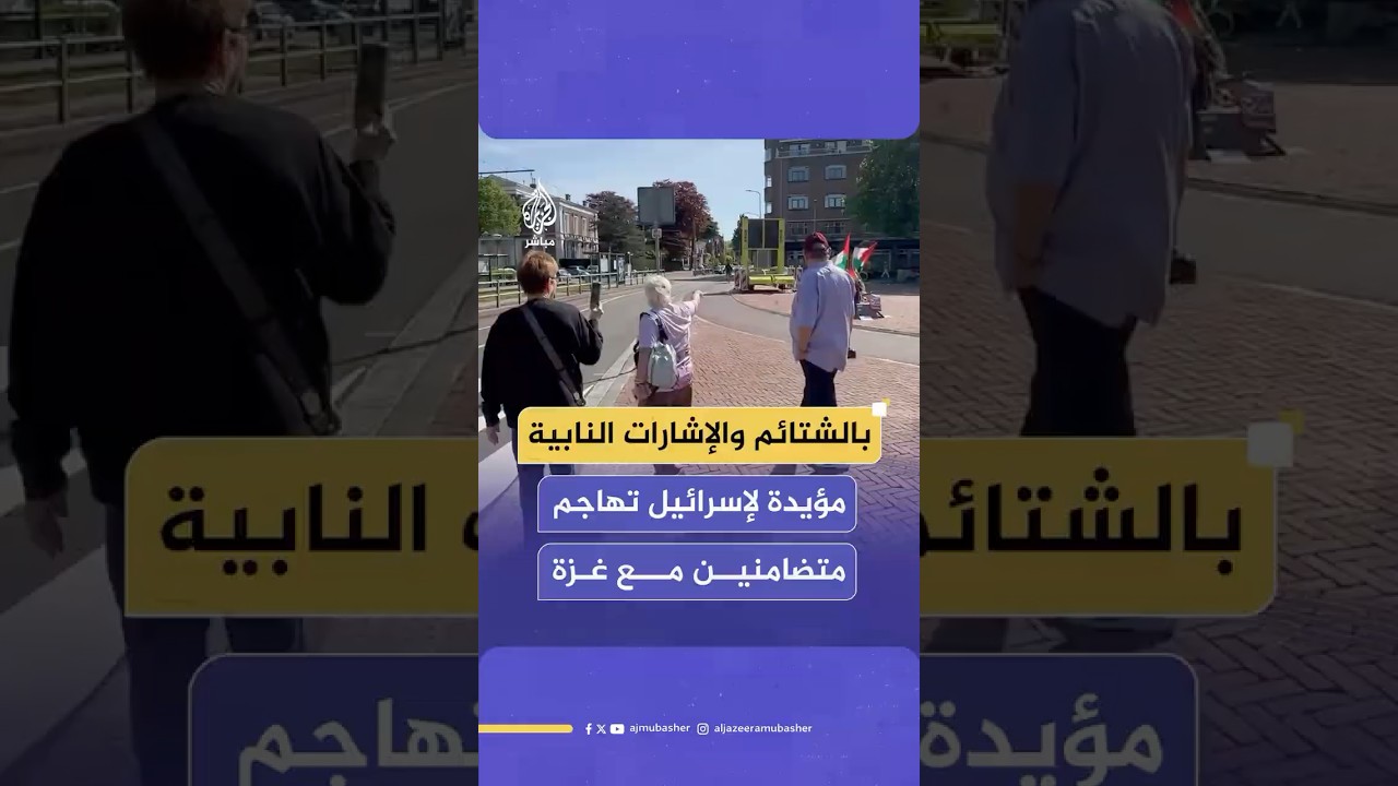 مؤيدة لإسرائيل تسب متضامنين مع فلسطين أمام محكمة العدل الدولية في لاهاي