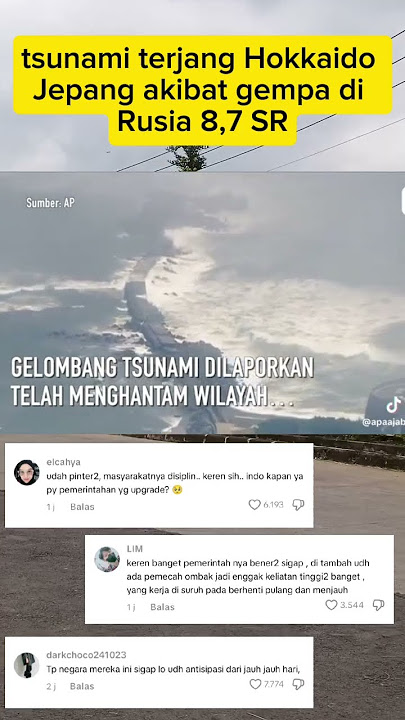 Tsunami terjang Hokkaido Jepang akibat gempa di rusia 8,7 SR #news #gempa #jepang