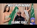 Miss saudi arabia with muslim flag dajjal end times exposed the truth