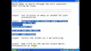 How to make a movie through Picasa