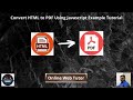 Convert HTML to PDF Using Javascript Example Tutorial | How to use js PDF Library to generate PDF