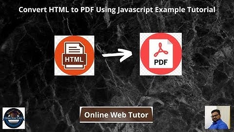 Convert HTML to PDF Using Javascript Example Tutorial | How to use js PDF Library to generate PDF