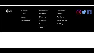 Spotify Footer Clone - HTML and CSS with Source Code