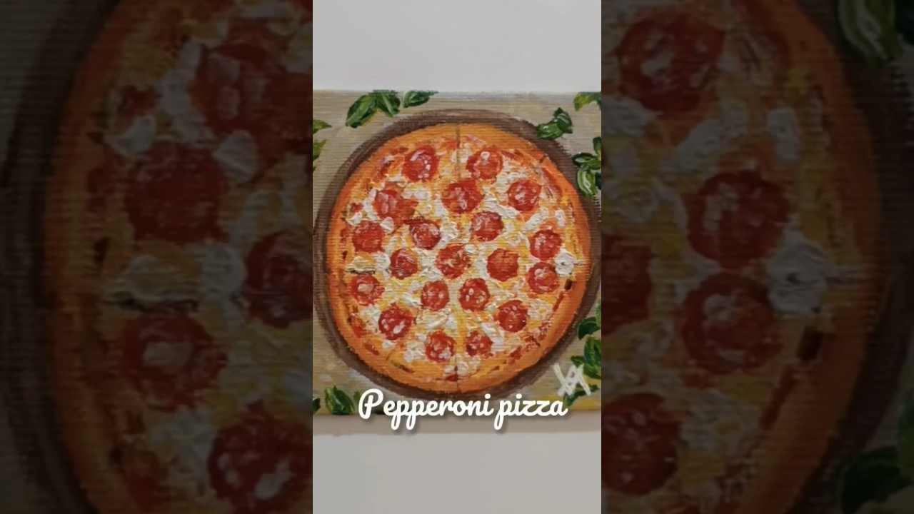 вкусная сочная пицца пеперони на кухонный холодильник🍕