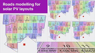 Roads modelling for solar PV layouts