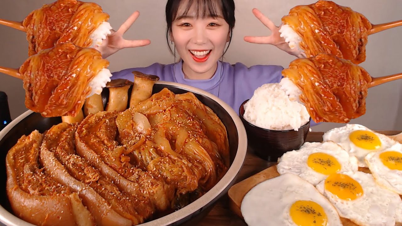 너무 먹고싶었습니다😭 통수육 김치찜 계란반숙 먹방!! Korean food  boiled pork 2kg  Steamed Kimchi  mukbang