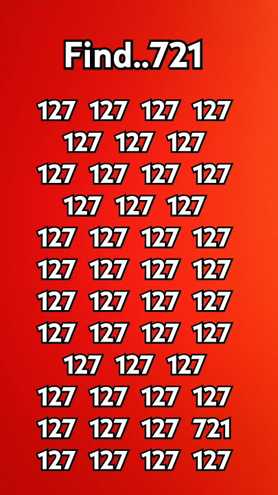 Find the number #721 #quiz