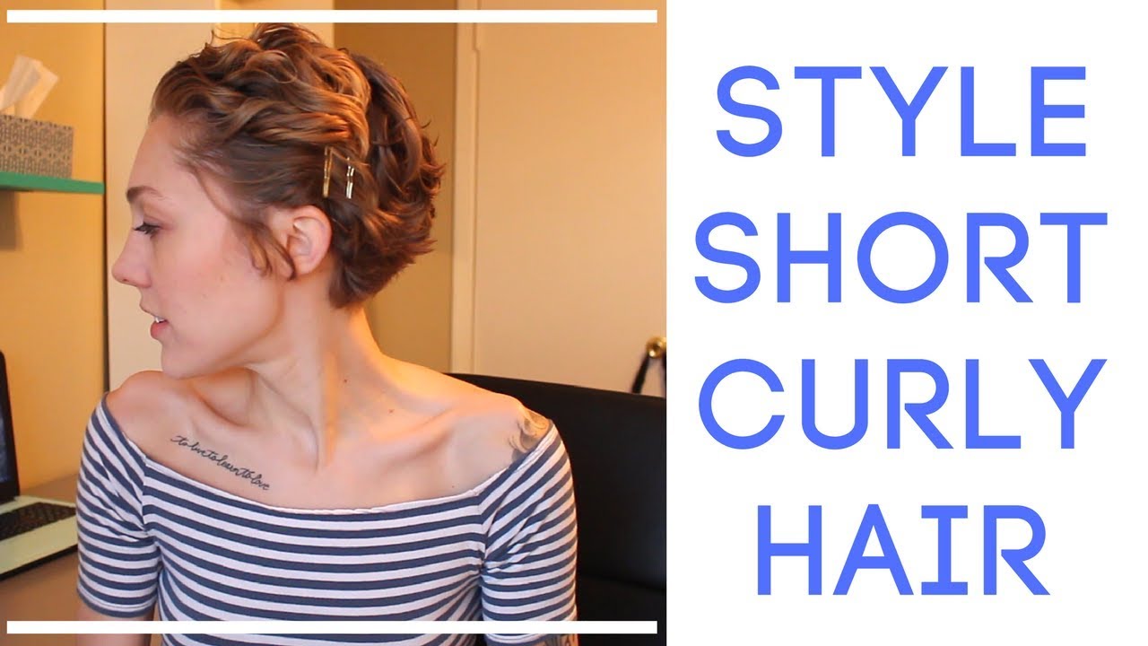How to: Style Short Naturally Curly/Wavy Hair - YouTube