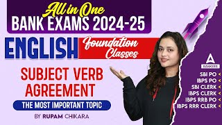 Subject Verb Agreement | English Classes for Bank Exams 2024 | By Rupam Chikara