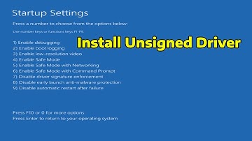 How To Install Specific Drivers That May Be Unsigned