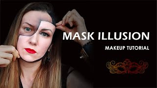 ILLUSION MASK MAKEUP TUTORIAL #opticalillusion