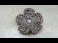 Crochet Easy 5 Petal Flower #TUTORIAL #135 Bagoday Crochet