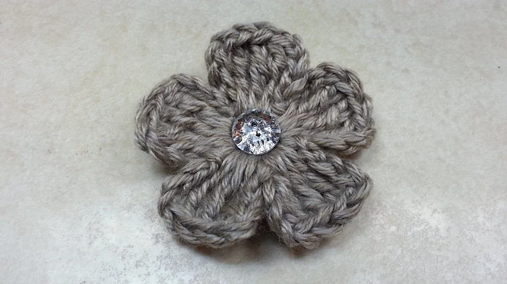 Learn how to crochet a simple 5 petal flower