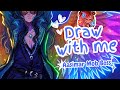 Drawing a Aasimar Mob Boss DnD Character ✧°。 Real Time Draw Wth Me