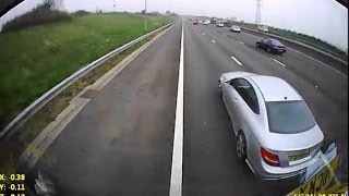 Road Rage Mercedes and HGV on the M25