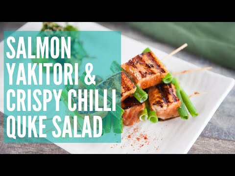 Yakitori Style Salmon With Zucchini