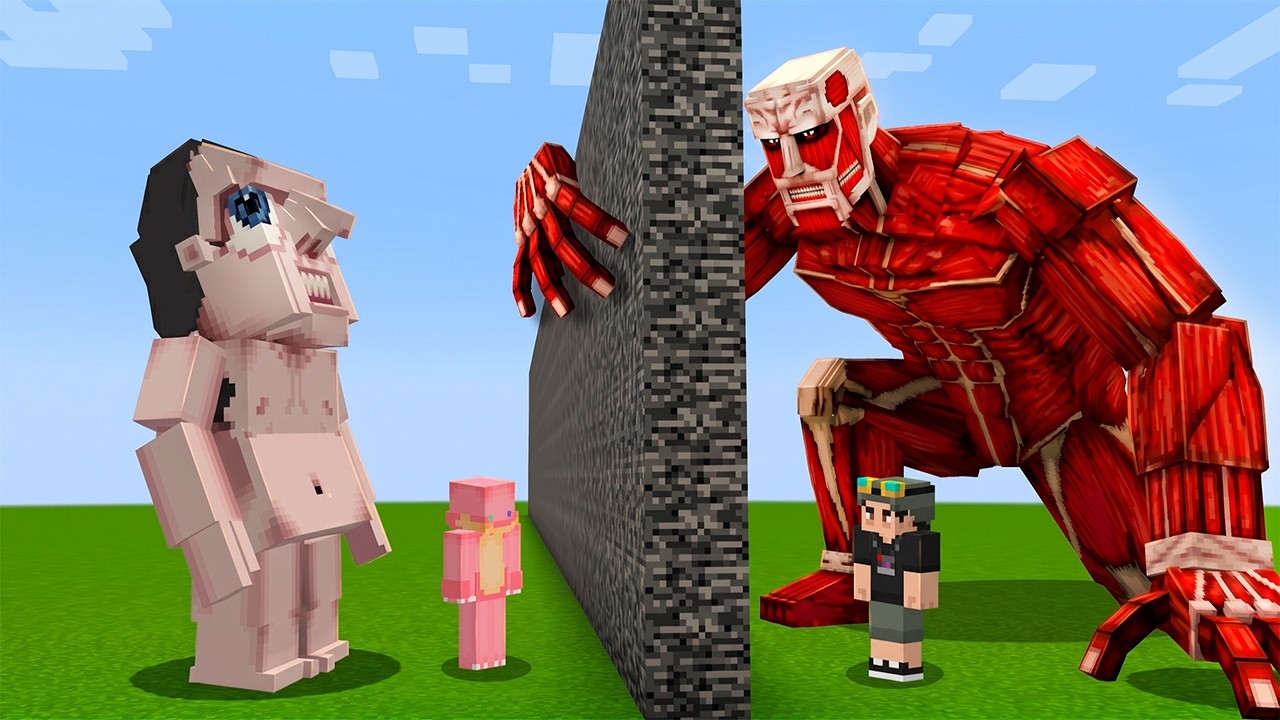 Hice TRAMPAS en BATALLA de TITANES de ATTACK on TITAN en Minecraft