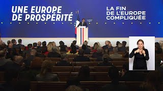 Emmanuel Macron : « Il nous faut aussi mettre fin à l’Europe compliquée »