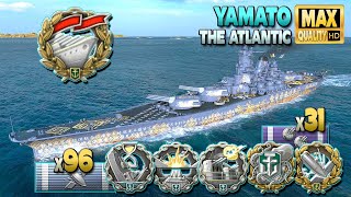 Battleship Yamato: Solo warrior on map The Atlantic - World of Warships