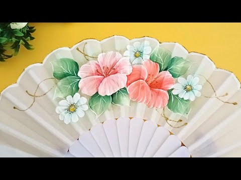 Cómo Pintar un Abanico con Flores