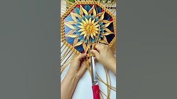 How to craft hand basket with rattan #diy #rattan #handmade