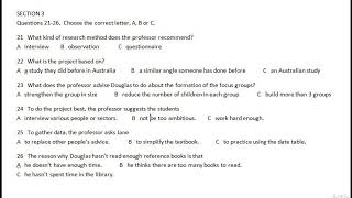 Ielts Listening Section or Part 3 | Practice 9 - Listening Section or Part three