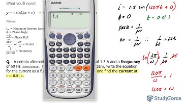 Model Alternating Current Using the Sine Wave