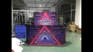 Milin Displays Custom Print DJ Facade Booth, DJ Fabric Backdrop for ADJ events