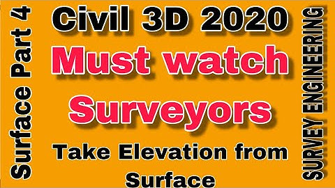 Civil 3D Tutorial Surface Part 4 Take Elevation From Surface