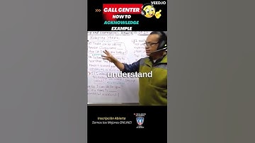 How to Acknowledge Customers Explained Call Center #inglesintermediario #academiadeinglés