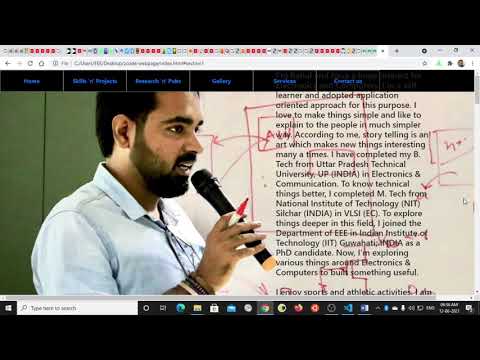 How to Make one page full Website using HTML and CSS | Make webpage - Web#4