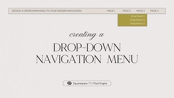 How to create a Drop Down Navigation Menu | Squarespace 7.1 Tutorial 2024