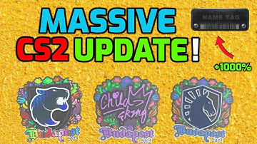 MASSIVE CS2 UPDATE! | NEW "Embroidered" MAJOR STICKERS | Name Tag discontinued | Stickers Slabs
