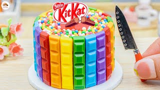 Tasty Rainbow Kitkat Cake🌈1000+ Miniature Rainbow Cake Ideas🍰 Mini Cake Ideas